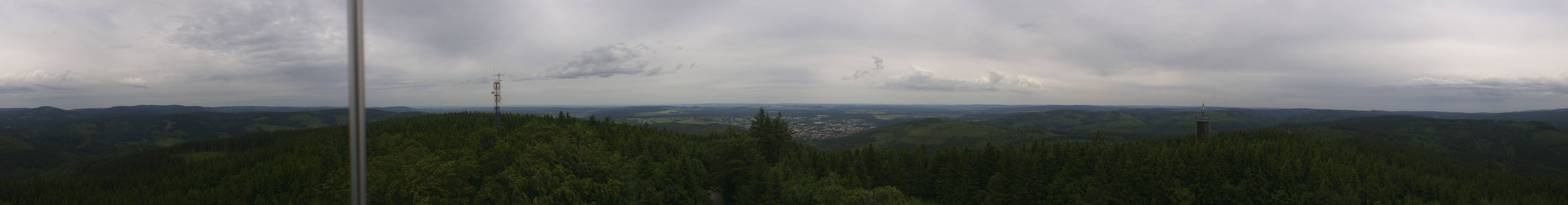 Archiv Foto Webcam Ilmenau - Blick vom Kickelhahn Turm