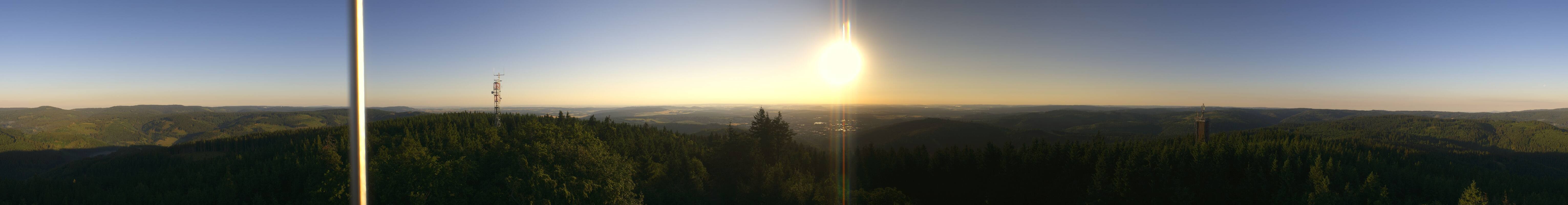 Archiv Foto Webcam Ilmenau - Blick vom Kickelhahn Turm