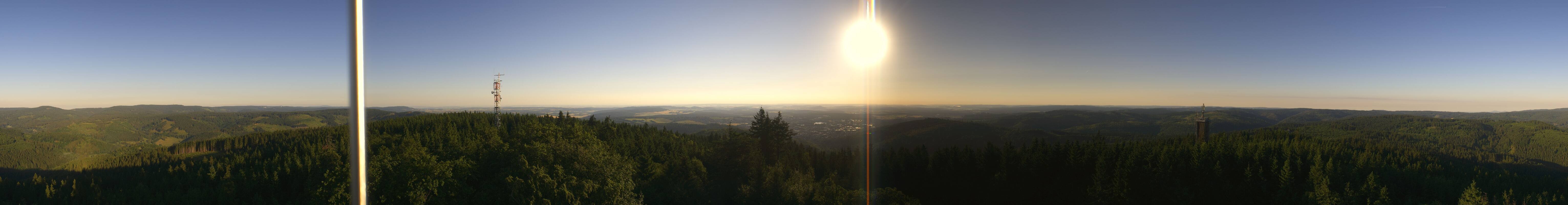 Archiv Foto Webcam Ilmenau - Blick vom Kickelhahn Turm
