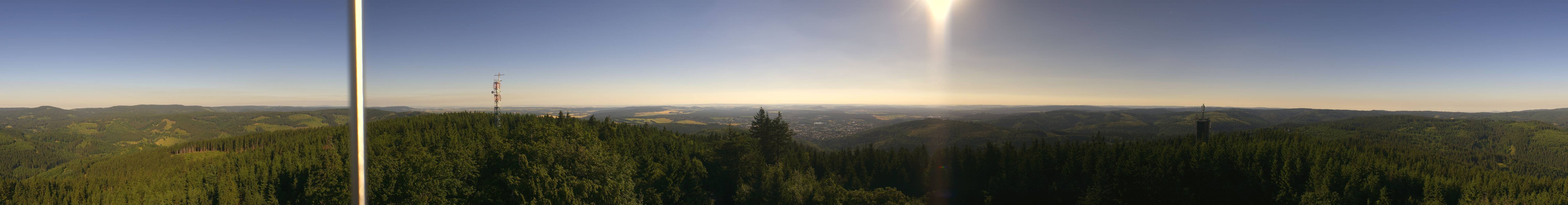 Archiv Foto Webcam Ilmenau - Blick vom Kickelhahn Turm