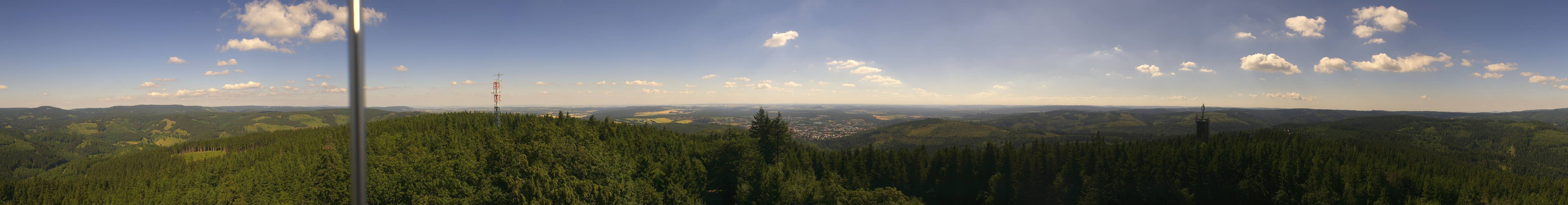 Archiv Foto Webcam Ilmenau - Blick vom Kickelhahn Turm