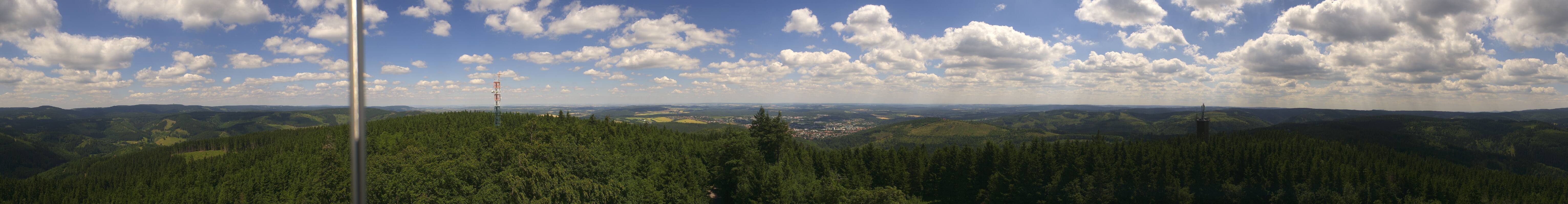 Archiv Foto Webcam Ilmenau - Blick vom Kickelhahn Turm