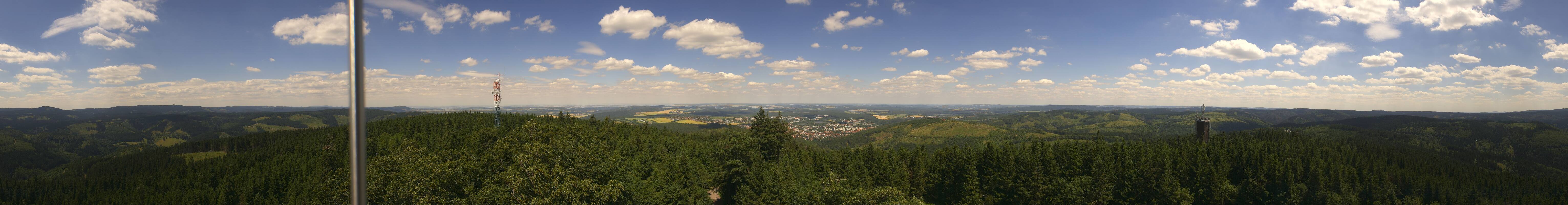 Archiv Foto Webcam Ilmenau - Blick vom Kickelhahn Turm