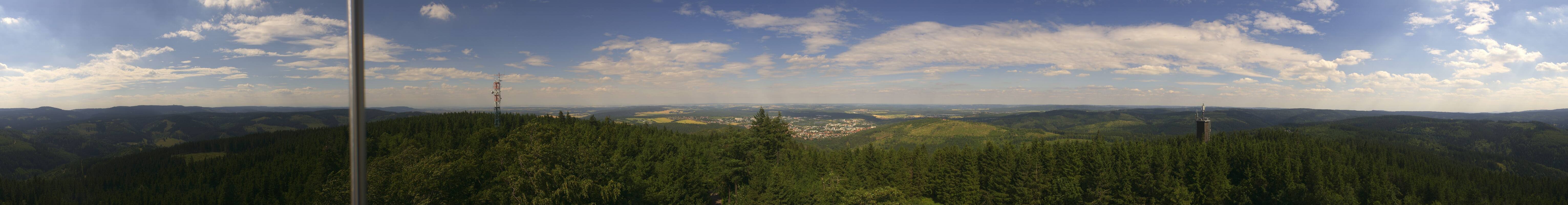 Archiv Foto Webcam Ilmenau - Blick vom Kickelhahn Turm