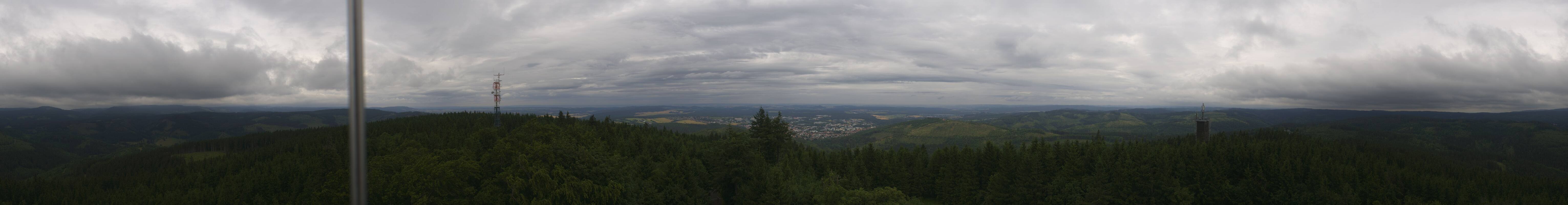 Archiv Foto Webcam Ilmenau - Blick vom Kickelhahn Turm
