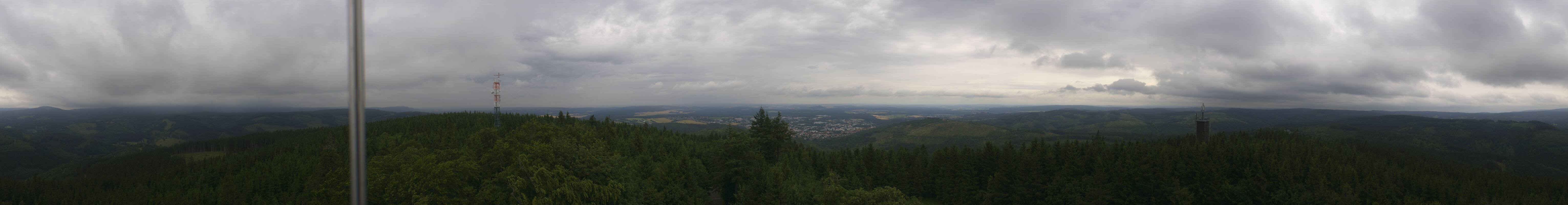 Archiv Foto Webcam Ilmenau - Blick vom Kickelhahn Turm