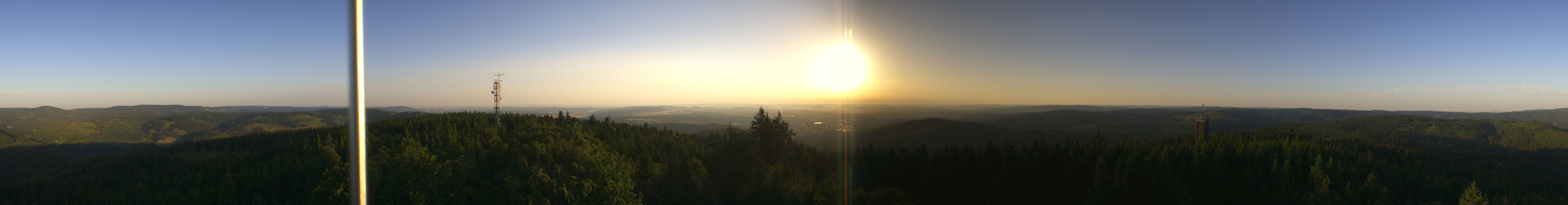 Archiv Foto Webcam Ilmenau - Blick vom Kickelhahn Turm