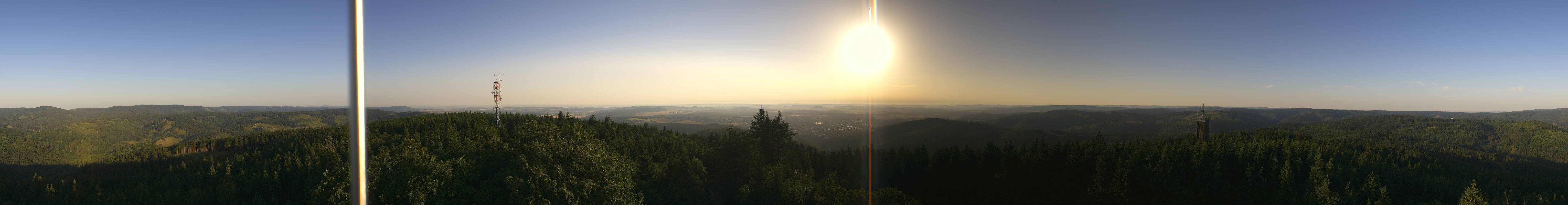 Archiv Foto Webcam Ilmenau - Blick vom Kickelhahn Turm