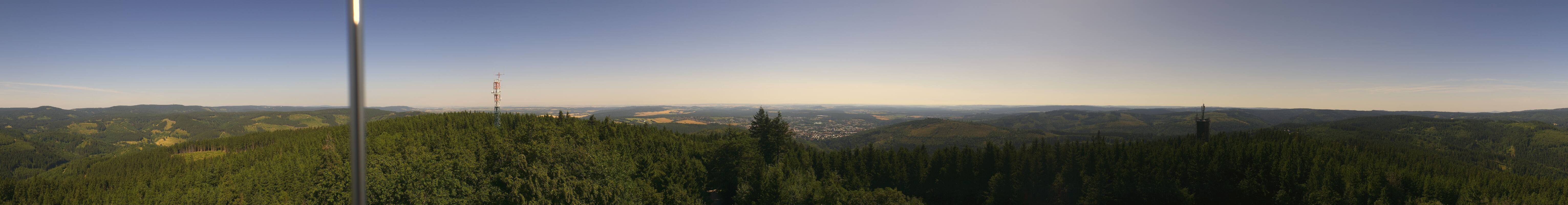 Archiv Foto Webcam Ilmenau - Blick vom Kickelhahn Turm