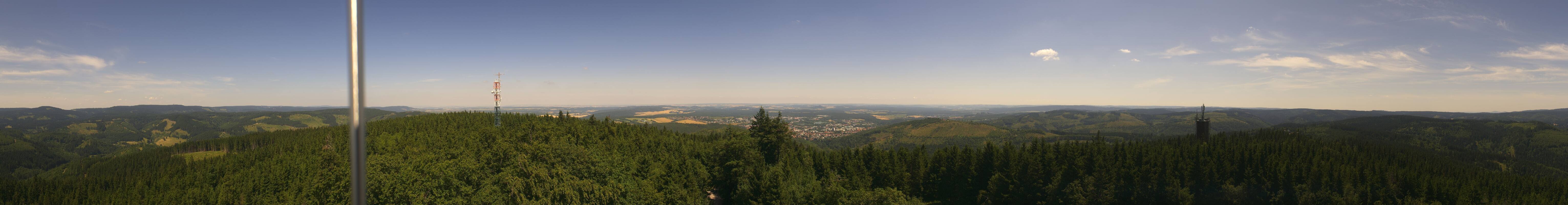 Archiv Foto Webcam Ilmenau - Blick vom Kickelhahn Turm