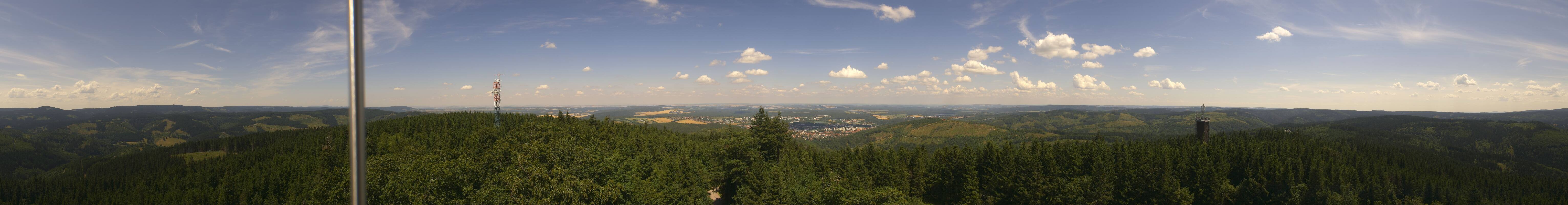Archiv Foto Webcam Ilmenau - Blick vom Kickelhahn Turm