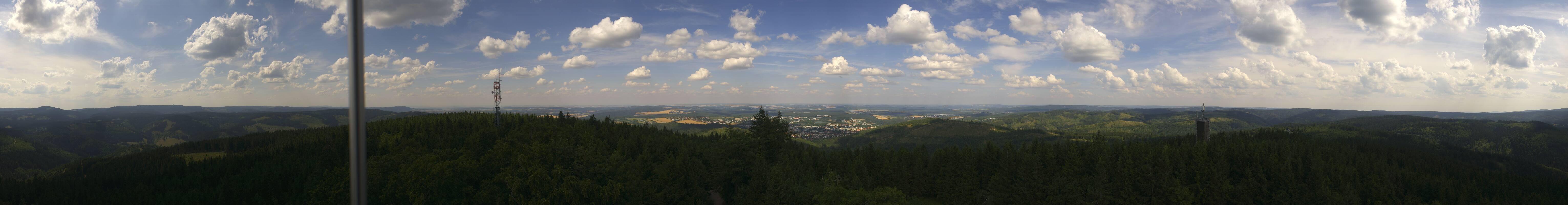 Archiv Foto Webcam Ilmenau - Blick vom Kickelhahn Turm