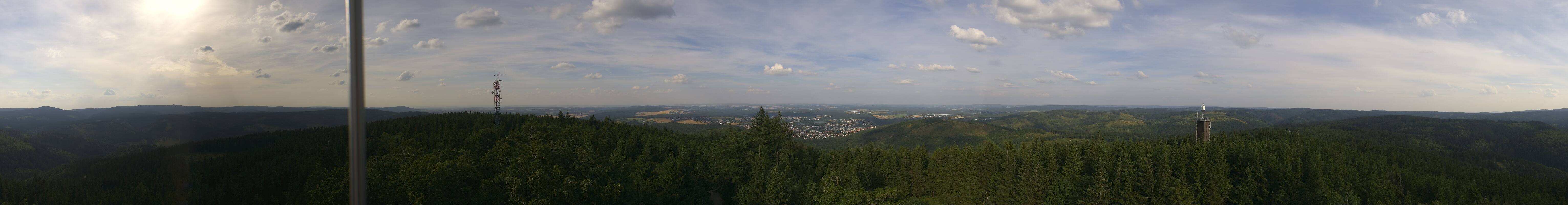 Archiv Foto Webcam Ilmenau - Blick vom Kickelhahn Turm