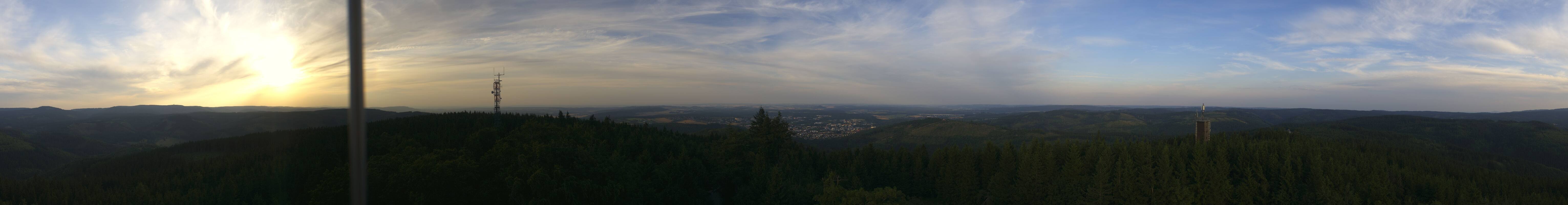 Archiv Foto Webcam Ilmenau - Blick vom Kickelhahn Turm