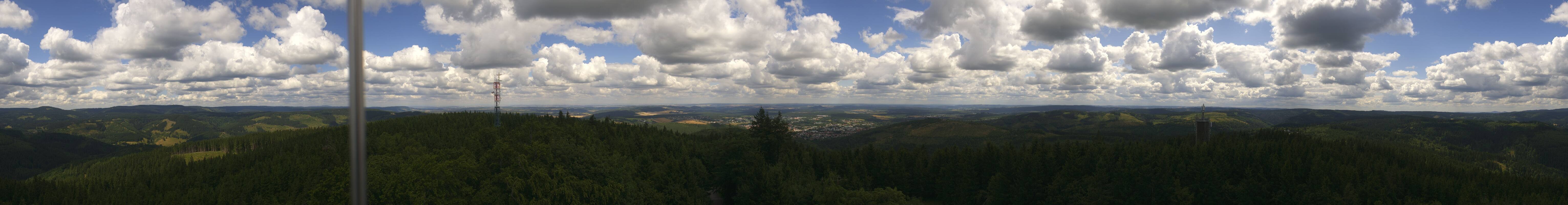 Archiv Foto Webcam Ilmenau - Blick vom Kickelhahn Turm