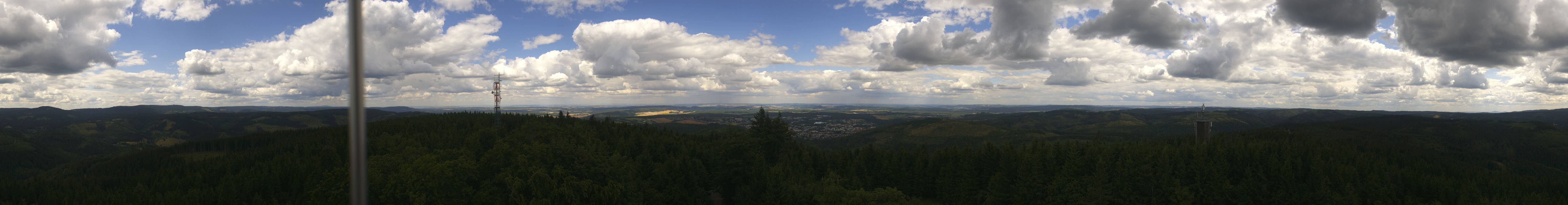 Archiv Foto Webcam Ilmenau - Blick vom Kickelhahn Turm