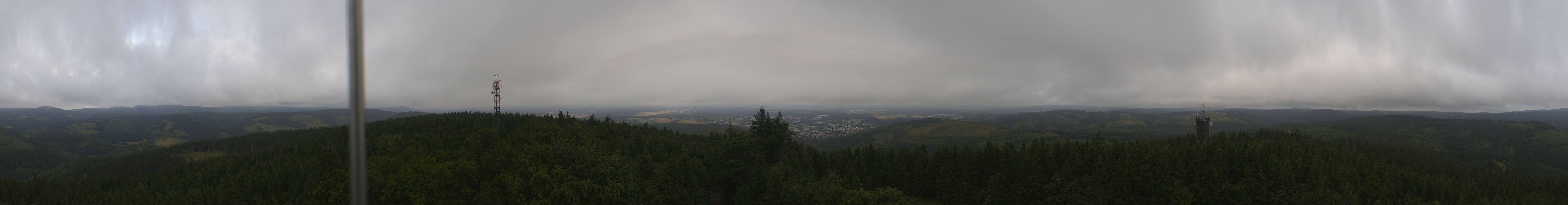 Archiv Foto Webcam Ilmenau - Blick vom Kickelhahn Turm