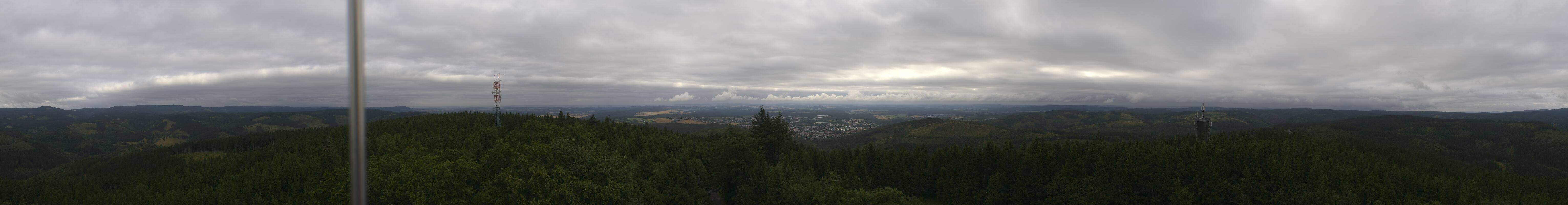 Archiv Foto Webcam Ilmenau - Blick vom Kickelhahn Turm