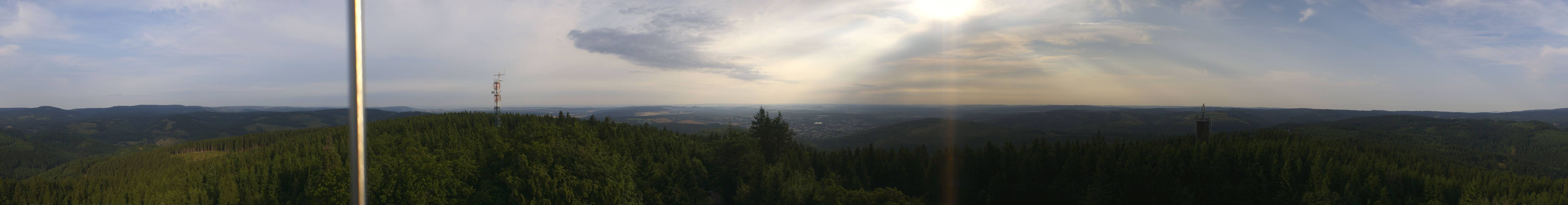 Archiv Foto Webcam Ilmenau - Blick vom Kickelhahn Turm