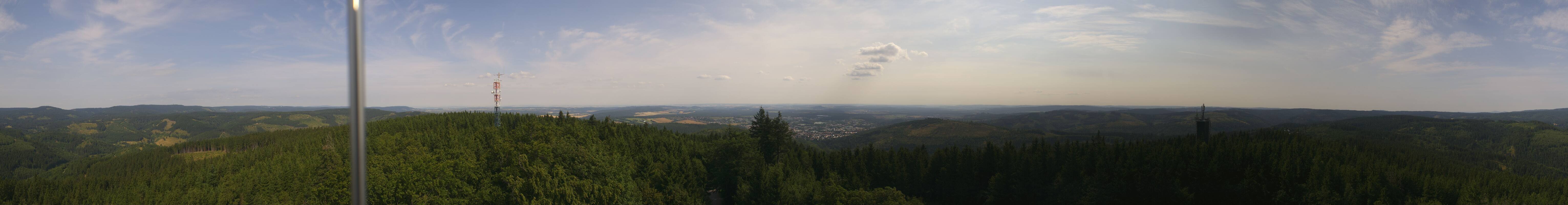 Archiv Foto Webcam Ilmenau - Blick vom Kickelhahn Turm