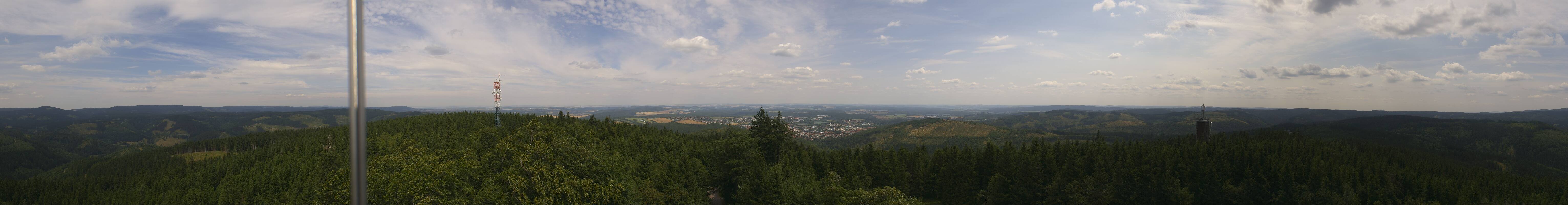 Archiv Foto Webcam Ilmenau - Blick vom Kickelhahn Turm