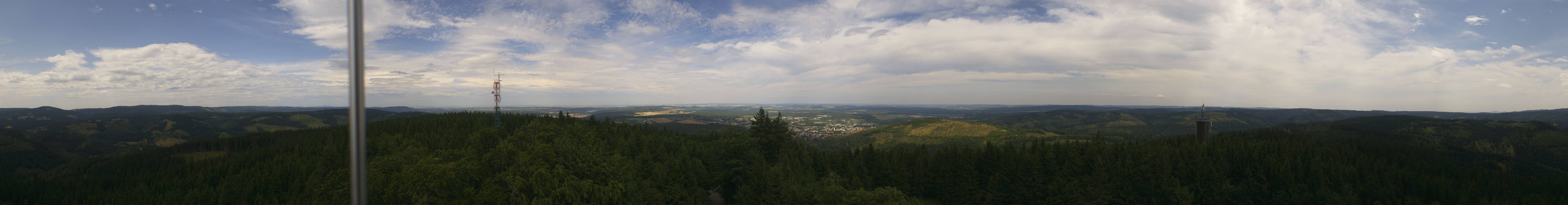 Archiv Foto Webcam Ilmenau - Blick vom Kickelhahn Turm