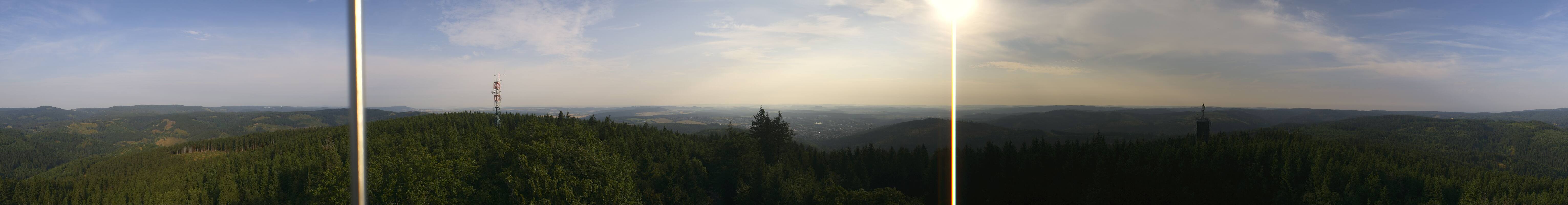 Archiv Foto Webcam Ilmenau - Blick vom Kickelhahn Turm