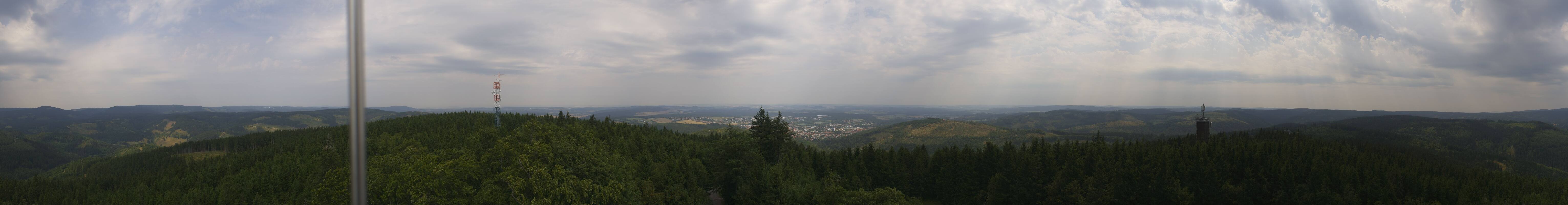 Archiv Foto Webcam Ilmenau - Blick vom Kickelhahn Turm