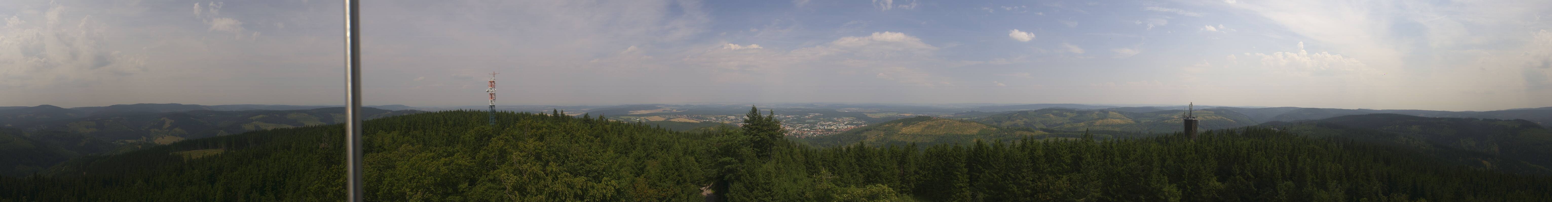 Archiv Foto Webcam Ilmenau - Blick vom Kickelhahn Turm