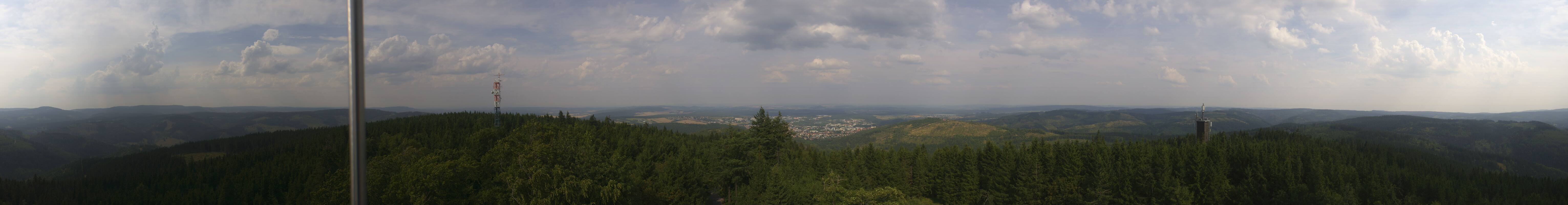 Archiv Foto Webcam Ilmenau - Blick vom Kickelhahn Turm