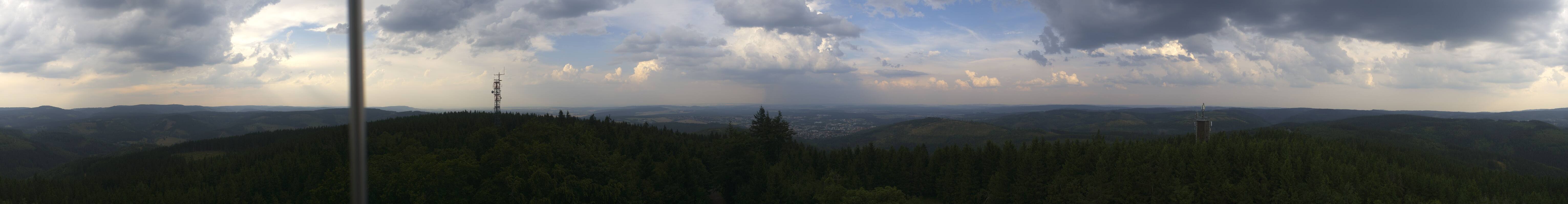 Archiv Foto Webcam Ilmenau - Blick vom Kickelhahn Turm