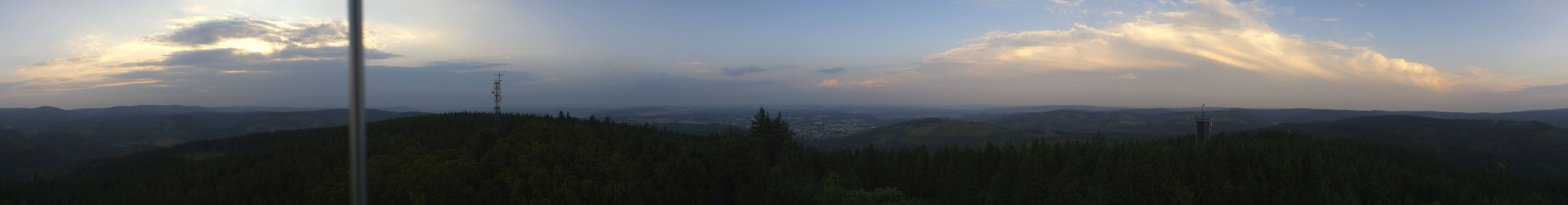 Archiv Foto Webcam Ilmenau - Blick vom Kickelhahn Turm