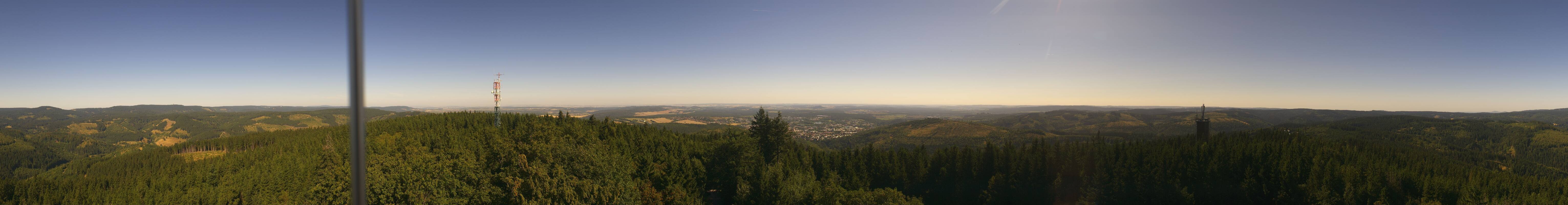 Archiv Foto Webcam Ilmenau - Blick vom Kickelhahn Turm