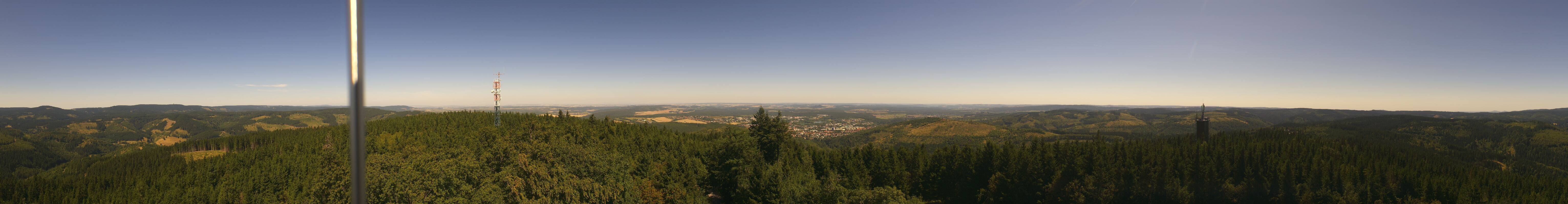 Archiv Foto Webcam Ilmenau - Blick vom Kickelhahn Turm