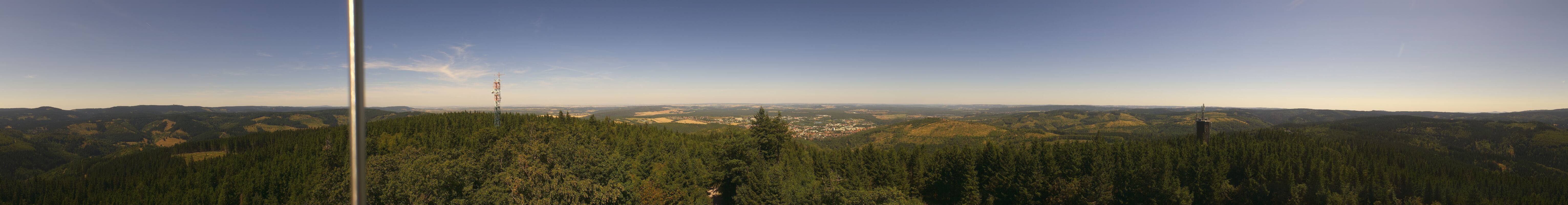 Archiv Foto Webcam Ilmenau - Blick vom Kickelhahn Turm