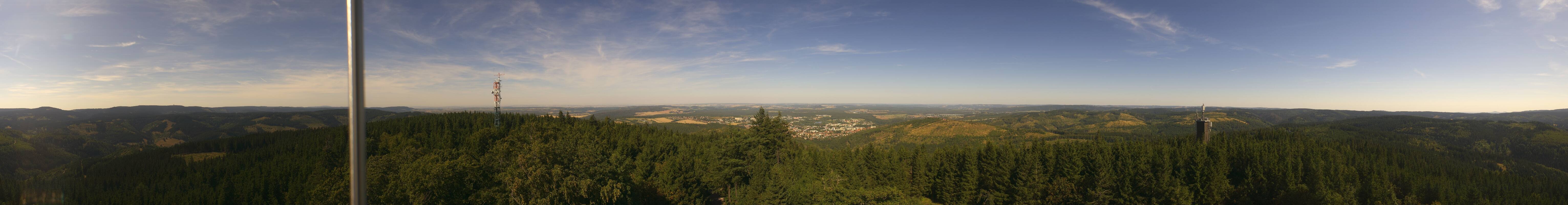 Archiv Foto Webcam Ilmenau - Blick vom Kickelhahn Turm