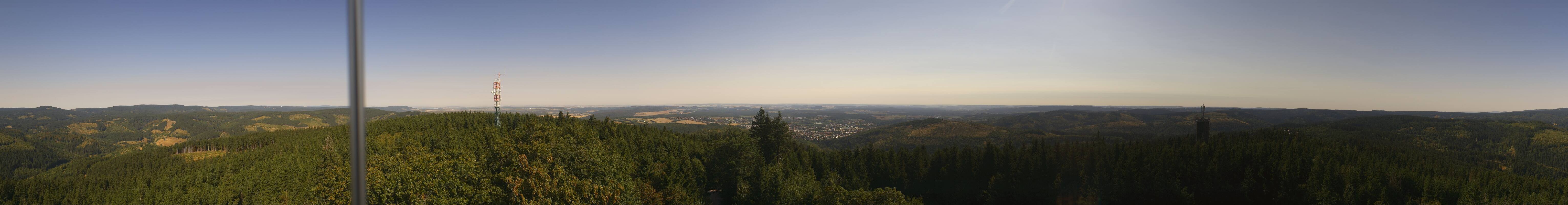 Archiv Foto Webcam Ilmenau - Blick vom Kickelhahn Turm