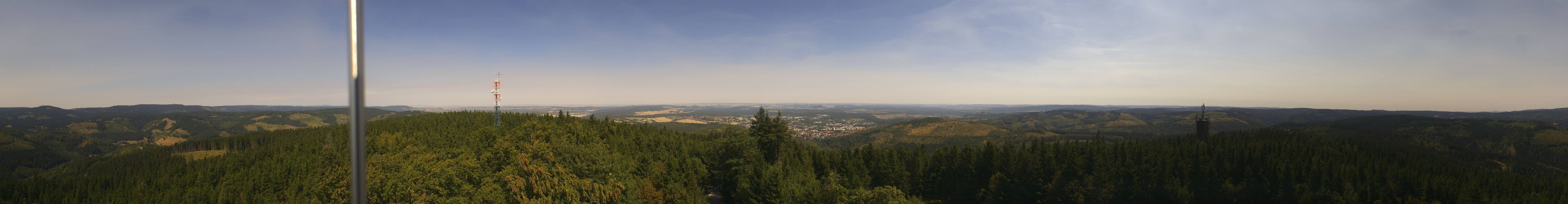 Archiv Foto Webcam Ilmenau - Blick vom Kickelhahn Turm