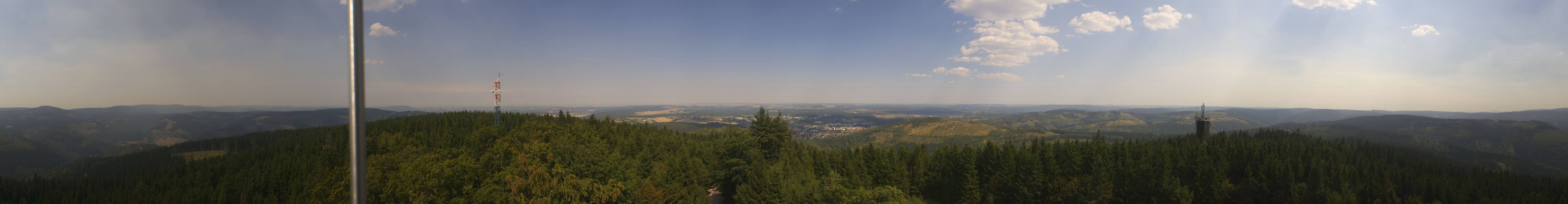 Archiv Foto Webcam Ilmenau - Blick vom Kickelhahn Turm