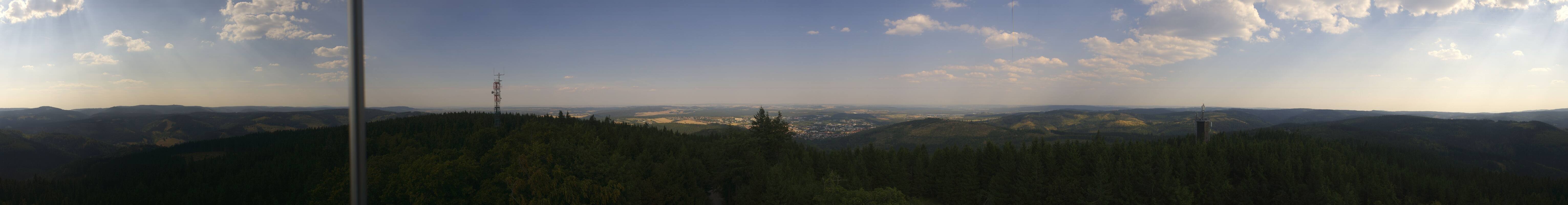 Archiv Foto Webcam Ilmenau - Blick vom Kickelhahn Turm
