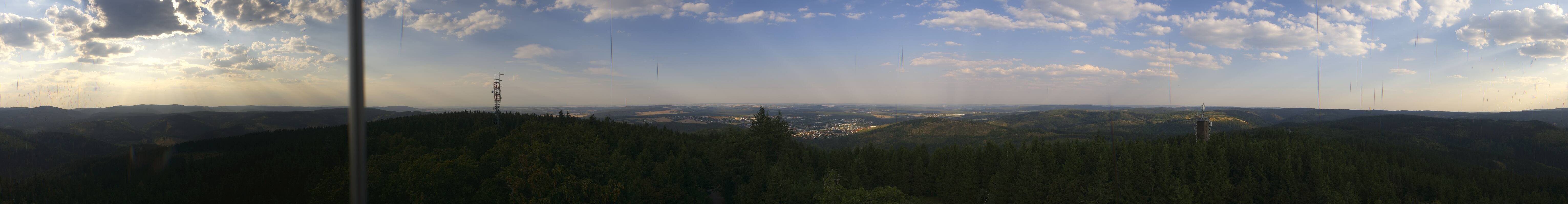 Archiv Foto Webcam Ilmenau - Blick vom Kickelhahn Turm