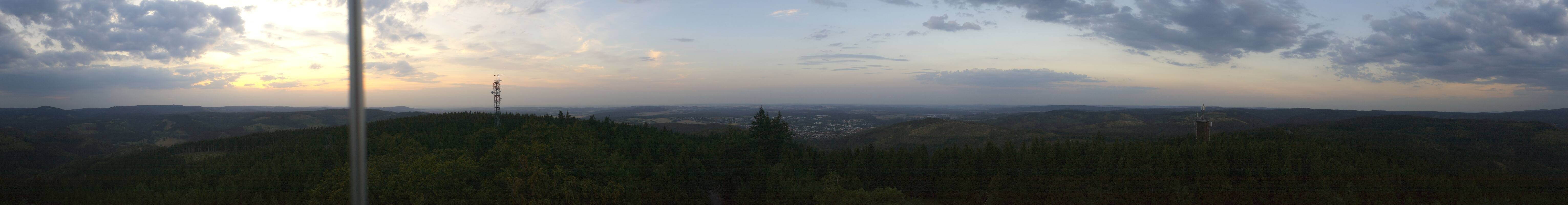 Archiv Foto Webcam Ilmenau - Blick vom Kickelhahn Turm