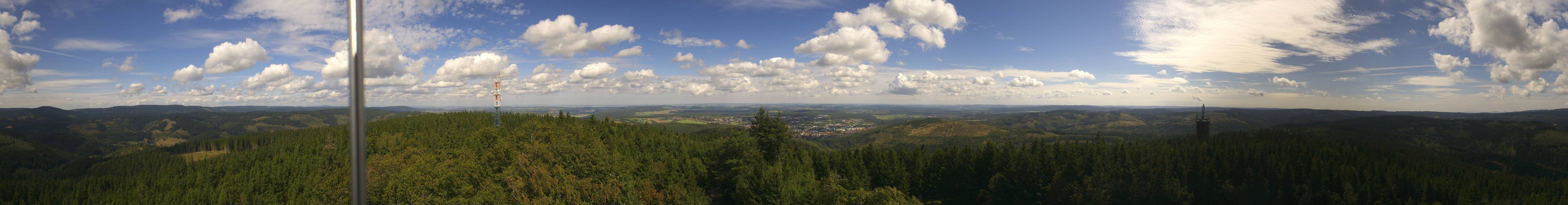Archiv Foto Webcam Ilmenau - Blick vom Kickelhahn Turm