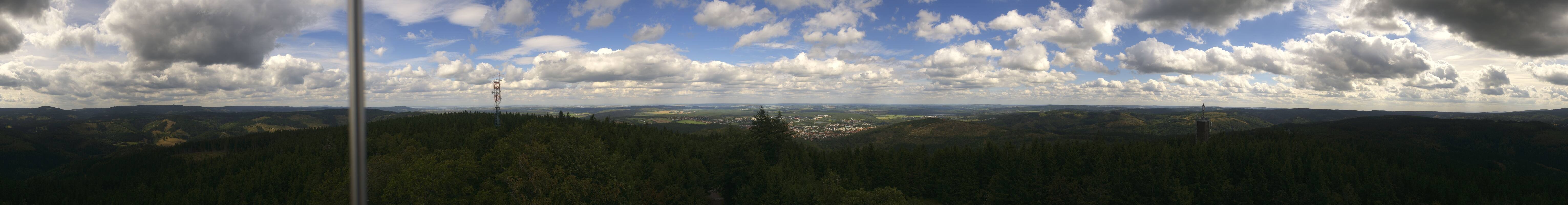 Archiv Foto Webcam Ilmenau - Blick vom Kickelhahn Turm