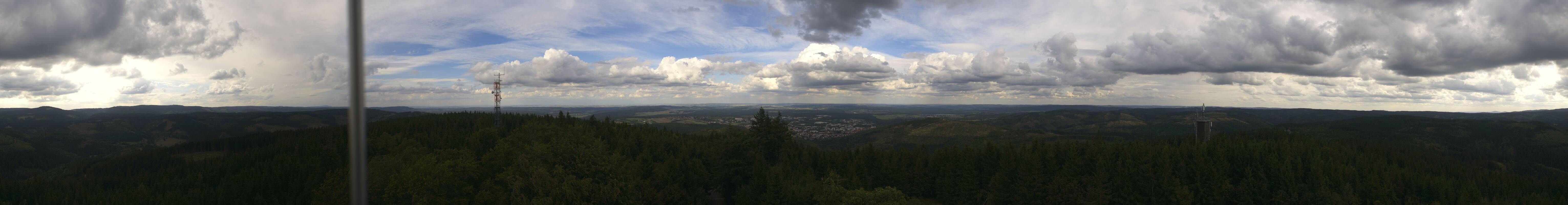 Archiv Foto Webcam Ilmenau - Blick vom Kickelhahn Turm