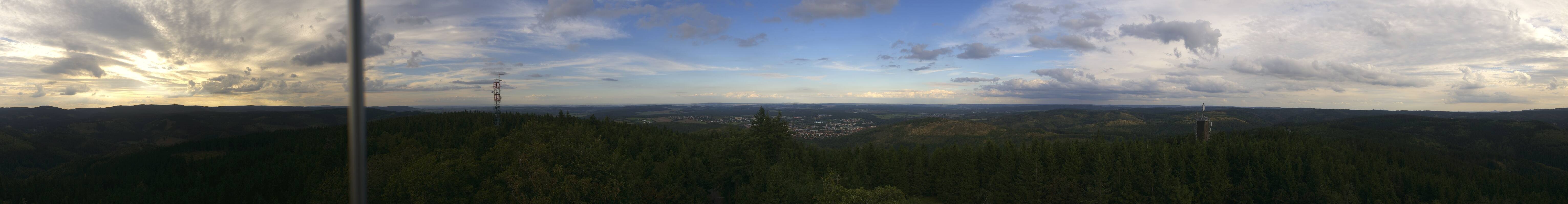 Archiv Foto Webcam Ilmenau - Blick vom Kickelhahn Turm