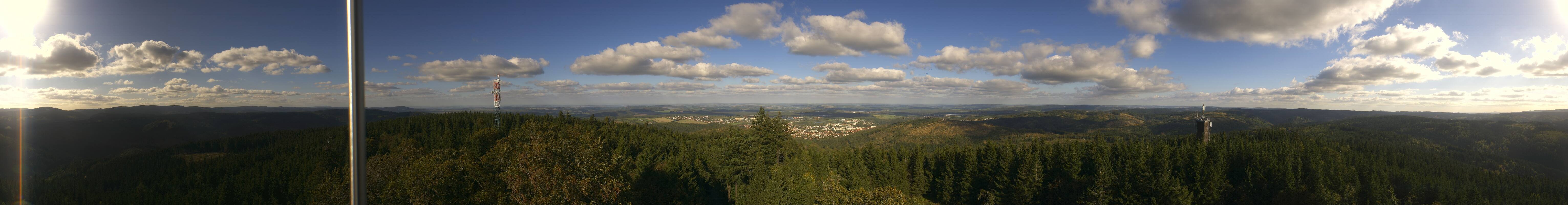 Archiv Foto Webcam Ilmenau - Blick vom Kickelhahn Turm