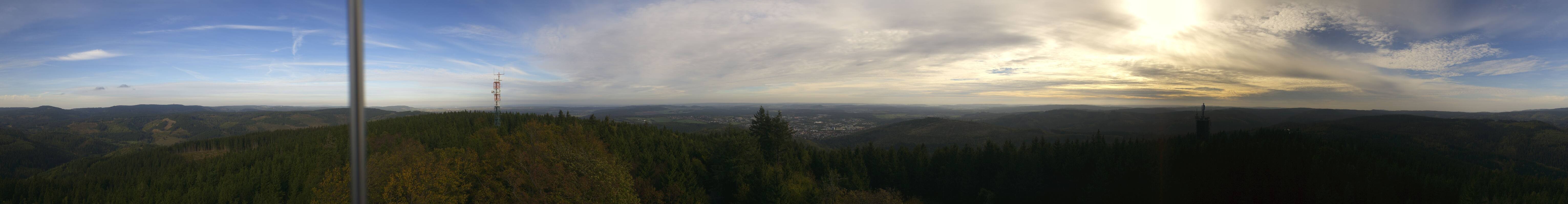 Archiv Foto Webcam Ilmenau - Blick vom Kickelhahn Turm