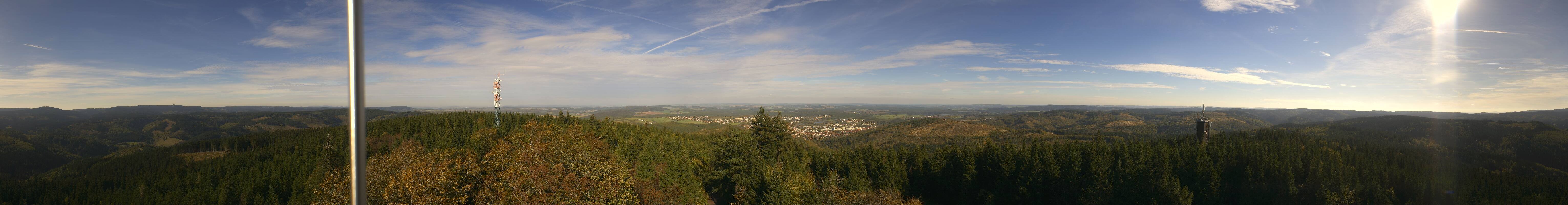 Archiv Foto Webcam Ilmenau - Blick vom Kickelhahn Turm