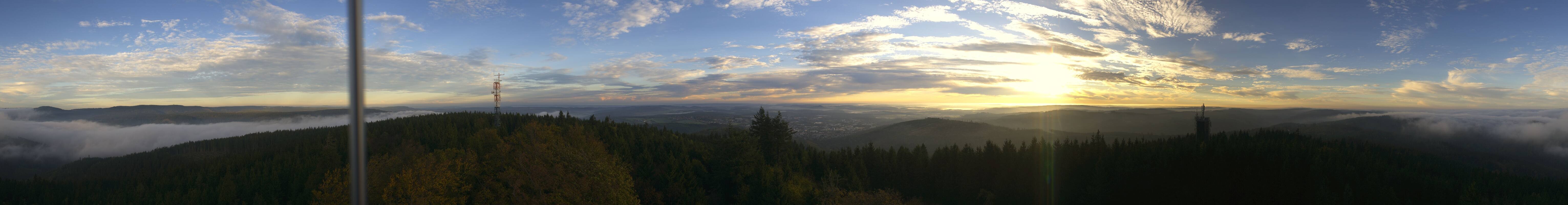 Archiv Foto Webcam Ilmenau - Blick vom Kickelhahn Turm